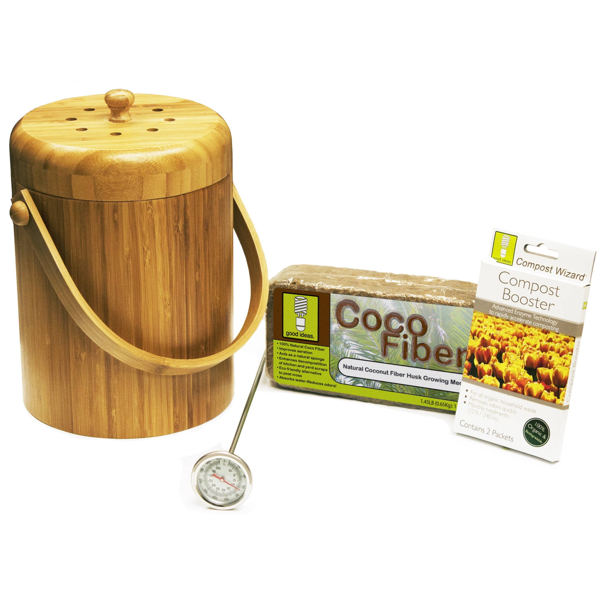 Compost Wizard Essentials Kit, Bamboo by Good Ideas, Inc.