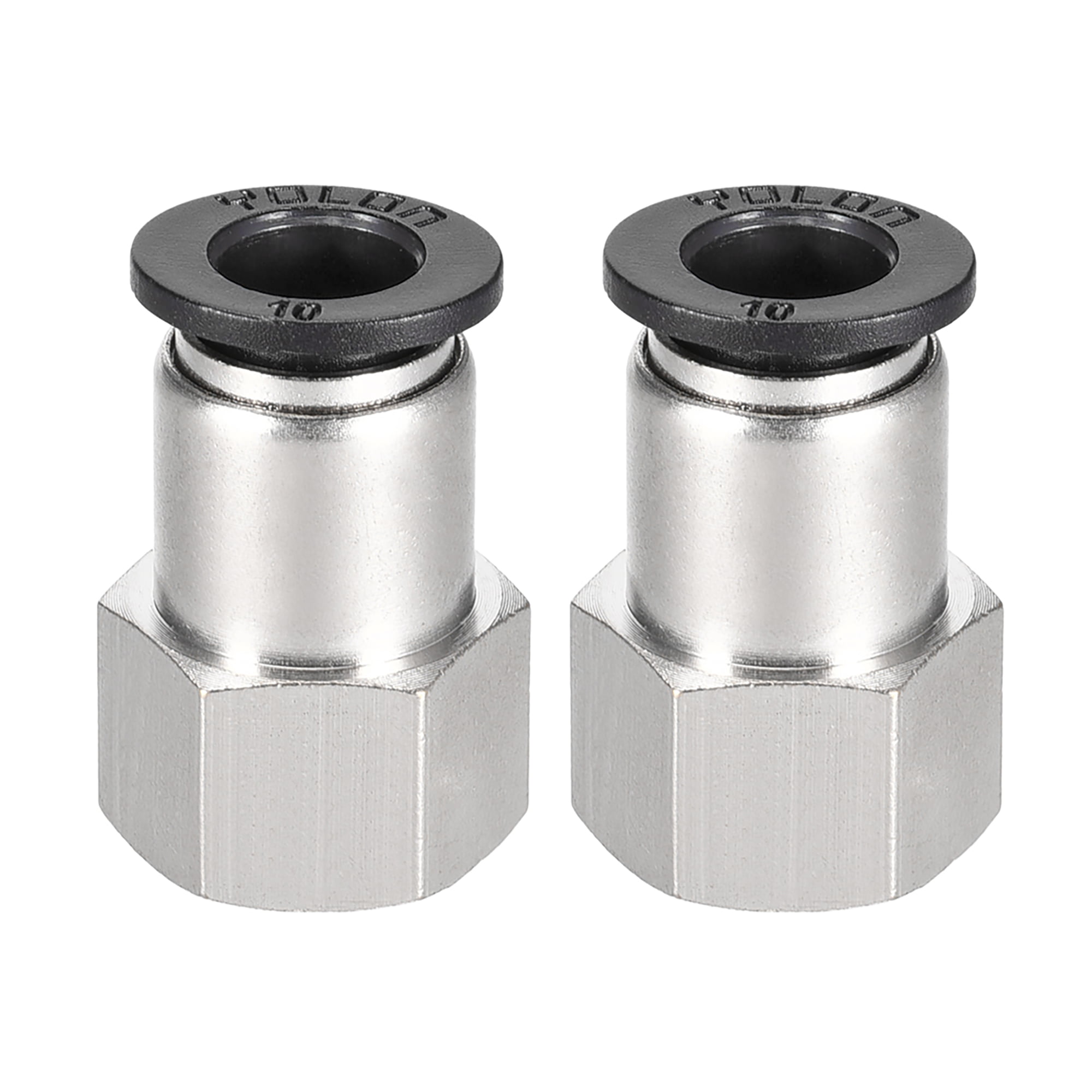 uxcell Push to Connect Tube Fitting Adapter 6mm Tube OD X 1/8 PT Female Straight Pneumatic Connecter Pipe Fitting 4pcs 