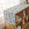 thumbnail image 6 of Farmhouse Table Runner, Teal Blue Green Vintage Flower Leaf Plant Washable Cotton Linen Table Runners 90 Inches Long, Dresser Scarf Runner for Dining/Coffee/Kitchen/Hallway Tables 13''x90'', 6 of 9