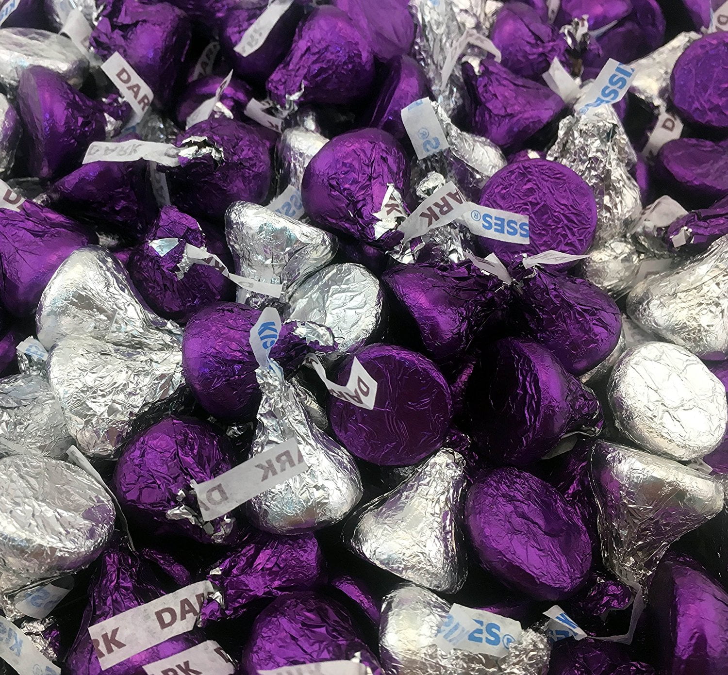 HERSHEY'S KISSES, Mix Milk Chocolate and Dark Chocolate Kisses Purple