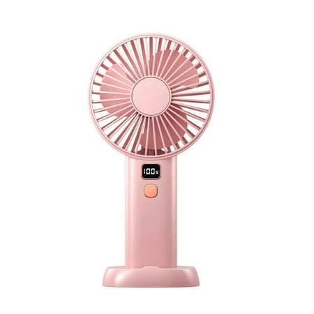 

Mini Fan Portable Capacity Handheld USB Rechargeable 4 Gears Fan Desktop Cooler Outdoor Cooling Travel Pink