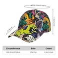 thumbnail image 3 of Baseball Cap, Colorful Pug Trucker Hats Women Dad Hat for Workouts - Baseball hat Adjustable Size, 3 of 7