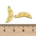 thumbnail image 3 of 10pc 304 Stainless Steel Pendants Ion Plating(IP) Peas Charm Golden 19x7.5x2.5mm Hole: 1.6mm, 3 of 3