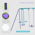 thumbnail image 5 of Outsunny 2-in-1 Kids Metal Swing Set for Backyard, 5 of 10
