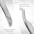 thumbnail image 2 of Pro Lash Tweezers for Eyelash Extensions, Professional Expert Eyelash L-shape Tweezers for  Pick/Fan/Wiggle/Apply; 420 Stainless Steel Lash Tweezer for Volume & Classic Lashes, 2 of 6