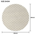 thumbnail image 6 of Beige and White Checkerboard Pattern Round Tablecloth 60"x60",Wrinkle Wipeable Table Cloth for Kitchen Dining Room Picnic Patio Party, 6 of 6