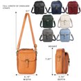 thumbnail image 5 of husxh Leather Small Crossbody Cell Phone Bag Women Men Versatile Shoulder Purse(white), 5 of 8