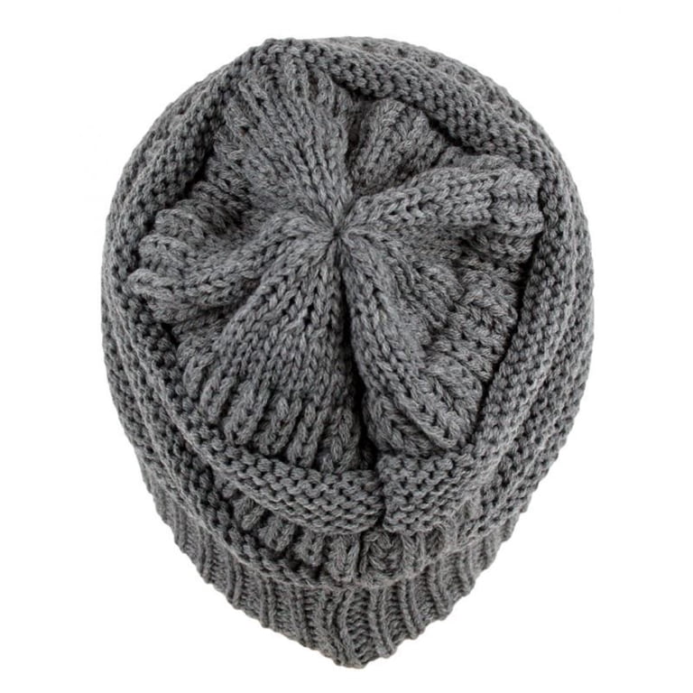 Winter Warm Thick Cable Knit Slouchy Skull Beanie Cap Hat 