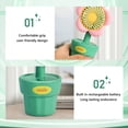 thumbnail image 3 of Harpi Desk Fans Small Quiet, Rural Wind Flower Pot Small Fan USB Charging High Beauty Flower Office Student Dormitory Tabletop Small Fan Fans on Sale and Clearance, 3 of 9