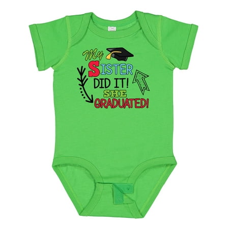 

Inktastic My Sister Graduated with Cap and Arrows Gift Baby Boy Bodysuit