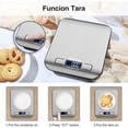 thumbnail image 4 of Stainless Steel Kitchen Scale, 1 Gram Precision, Easy To Clean Surface, Supports G, Kg, Lb, Oz, Ml Measurements, Perfect For Baking And Cooking, 4 of 5