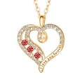 thumbnail image 1 of TIMIFIS Necklace Love Heart Pendant Necklaces Jewelry For Women Birthstones Rose Gold Jewelry Birthday Gifts For Women Mom Girlfriend Her For Anniversary Gifts - Summer, 1 of 1