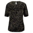 thumbnail image 6 of DHFJKG Sparkly Sequins Shirts For Women Short Sleeve Glitter Tshirt Sexy Night Out Clubwear Loose Fit Round Neck Tee Stylish Tops, 6 of 6