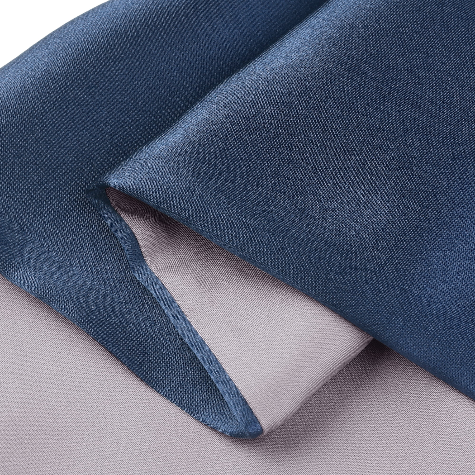 Unique Bargains Envelope Closure Soft and Durable Silk Pillowcase Navy Blue Queen