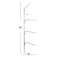 thumbnail image 2 of Household Essentials Hinge-It Clutterbuster Steel Valet Family Towel Bar, Silver, 2 of 6
