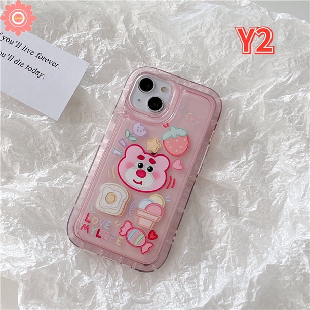 Funda Para Samsung A04 A13 A12 A04s A50 A52 A23 A32 A52s A02s A03 A20 A50s A30s A04E A11 A03s A30 M13 Cute Strawberry Bear Lotso Kirby Transparente Suave Airbag A Prueba De Golpes Gao Jiahui unisex