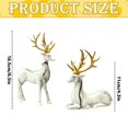 thumbnail image 3 of 2Pcs Resin Reindeer Statue Small Christmas Seated And Standing Deer Figurine, Reindeer Ornaments For Living Room, Wine Cabinet, Display Stand, Bedroom, Office Desktop, 3 of 4