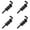 Black 4PCS, variant on 5 Inch Spring Load Gate Barrel Pin, Durable Solid Steel for Doors Wood Metal Gate, Heavy Duty Spring Load Barrel Pin Door Lock for Cabinet, Trailer, Equipment (Black)