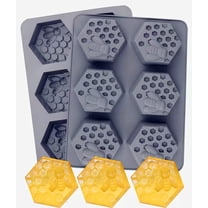 2pcs Bee Design Silicone Soap Molds for Wax Melts Crafts Supplies Making