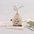 thumbnail image 1 of Adornos de piña de pera de cristal de diamantes de imitación brillantes, frutas de cristal cortadas en 3D, fiesta de boda, decoración del hogar, utilería de fotografía, 1 of 4