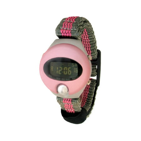 Spoon Ladies Pink and Gray Nylon Strap Watch