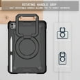 thumbnail image 5 of Allytechgroup Shockproof Case for Apple iPad Pro 11 Inch 2024 M4, with Shoulder Strap Pencil Holder Rotating Stand Handle Kids Friendly Heavy Duty Protection Cover for iPad Pro 11" 2024,Black, 5 of 8