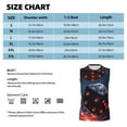 thumbnail image 5 of Lsque Cosmic Red Sparkle Dice Print Men's Cotton Blend Sleeveless Muscle Shirts (S-3XL)- Moisture Wicking, Odor Protection, UPF 30+,Medium, 5 of 8