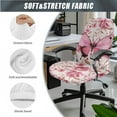 thumbnail image 3 of HELLHERO Butterfly Rose Print Office Chair Cover Set Anti Scratch, Office Chair Armrest Slipcover, Swivel Chairs Slipcovers for Pets, Home Decor, Pink, 3 of 6