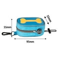 thumbnail image 3 of Bolsa para excrementos de perro jinwen duradera con clip de mosquetón Azul claro, 3 of 8
