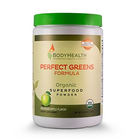Perfect Greens Formula, 30 scoops. BLENDS: Juice, Garden, Glucose, Fiber, Priobiotic, Digestive, Anti-Inflammatory, Antioxident, Detox &