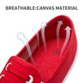 thumbnail image 4 of AOMAIS Women’s Slip On Canvas Shoes Sneakers Fashion Elastic Sneakers（Red US5）, 4 of 11