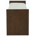 thumbnail image 5 of SAFAVIEH Couture Blanchette Solid Velvet Modern Bench with Wood Frame, Cream/Walnut, 5 of 7