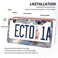 thumbnail image 3 of Aluminum License Plate Frame 2 Pack Car Exterior Accessory Car Tag Holder for Front Rear Plates Cars Decor Snowman Pine Branch, 3 of 7