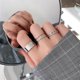 thumbnail image 3 of 3pcs Silver Stacked Ring Chain Ring Set Women's Fashion, 3 of 5