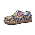 thumbnail image 2 of Willtoo Orthopedics Womens Colorful Print Canvas Shoes Lace Up Low Top Casual Flats Lightweight Fashion Daily Slip On Sneakers, 2 of 5