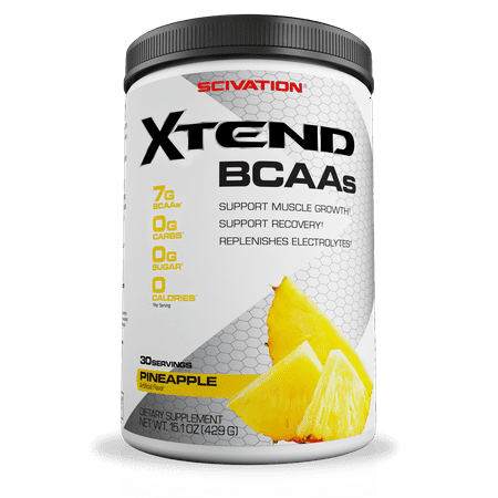 Scivation Xtend BCAA Powder, Pineapple, 30 Servings
