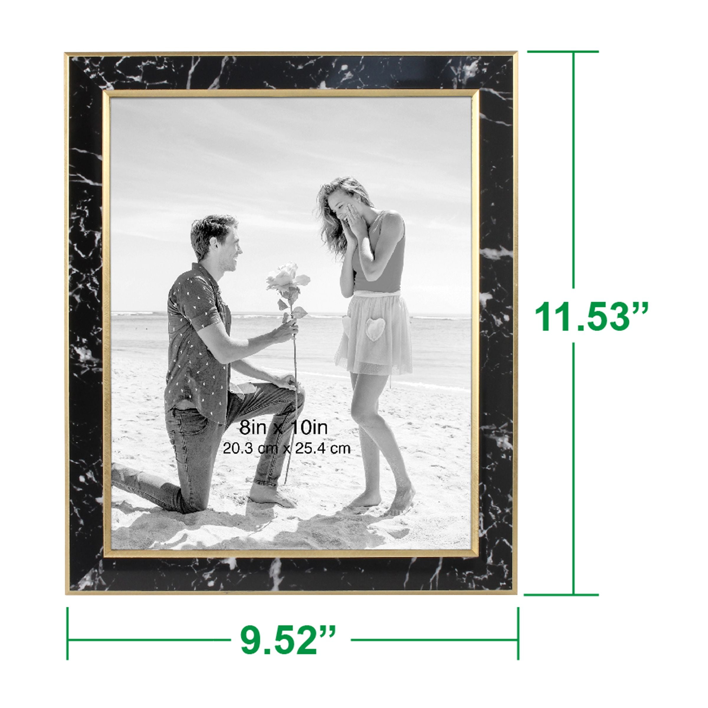 Better Homes & Gardens 8" x 10" Rectangle Plastic Tabletop Single Picture Frame, Black