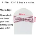 thumbnail image 2 of 5PCS Sequin Chair Sashes Stretch Chair Bands Spandex Polyester Bows for Party Hotel Wedding Banquets Decoration , Rose Gold, 2 of 8