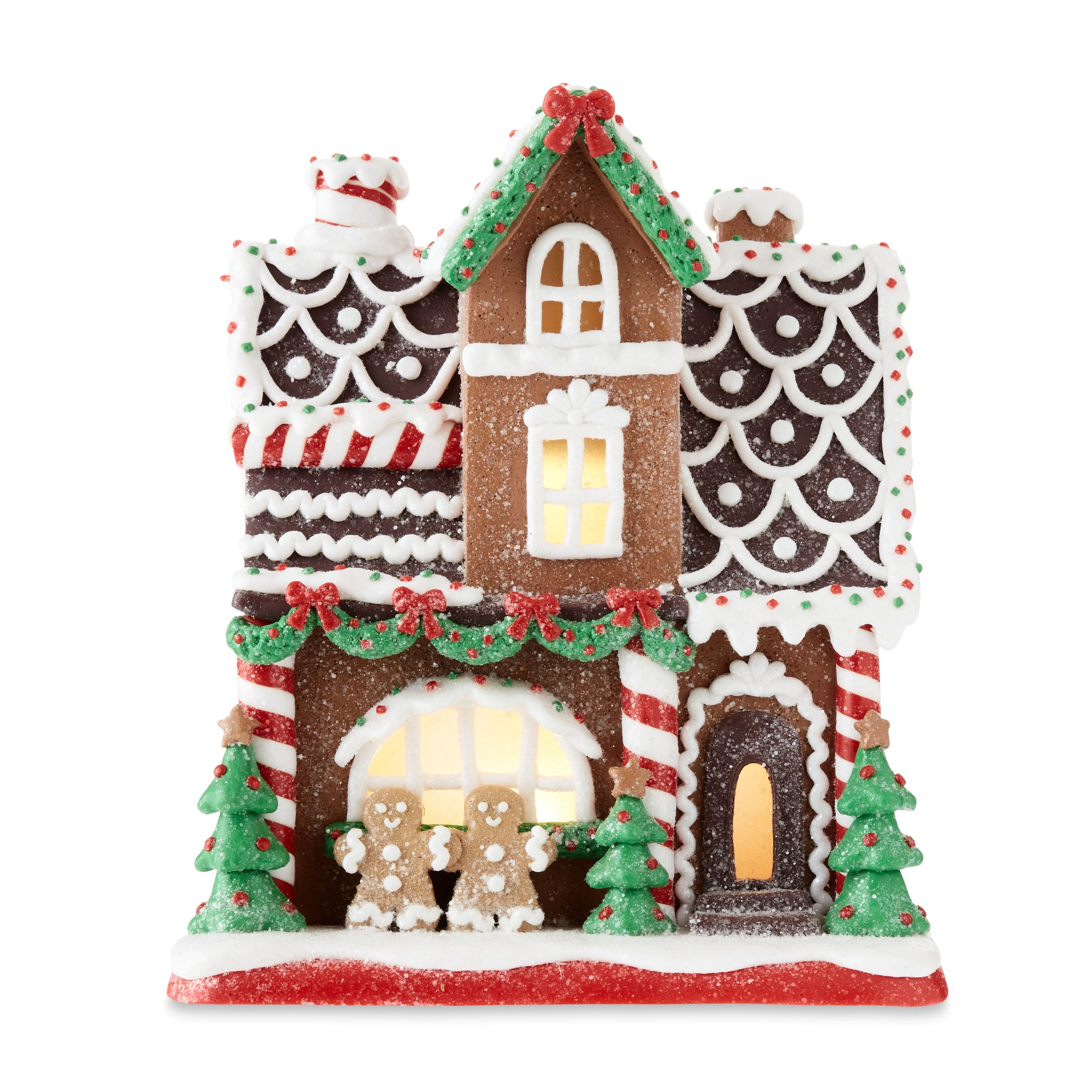 Holiday Time Gingerbread House with LED Lights, 9.5"