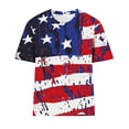 thumbnail image 5 of Goodtrade8 July 4th T Shirts for Women Summer Red White and Blue Pullover Short Sleeve Graphic , Casual American Flag Independence Day Fashion Womens Tops Red White and Blue, 5 of 5