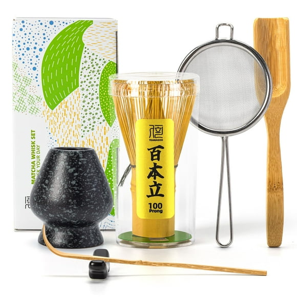 Juego de batidores de matcha TEANAGOO, batidores de bambú para matcha, 100 puntas