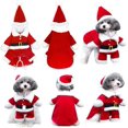 thumbnail image 3 of KAIYANG Disfraz de perro navideño, disfraz de Papá Noel para perro y gato, ropa para mascotas para fiestas navideñas L, 3 of 5