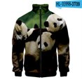 thumbnail image 3 of Nuevas chaquetas con estampado de panda en 3D para hombres, lindas sudaderas con animales para niños y mujeres, sudaderas con capucha Harajuku Y2k, chaquetas con cremallera, ropa, 3 of 5