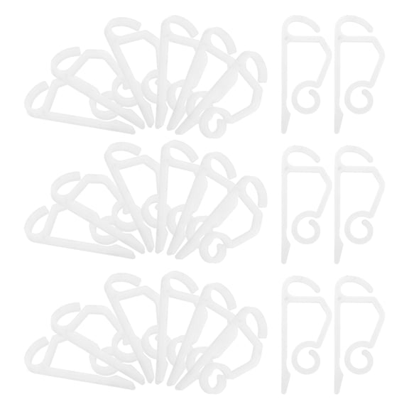 Hytrove 50pcs Rope Light Clips White Light Clips PP Versatile Hanging Options Outdoor Decorations for Deck Decorations