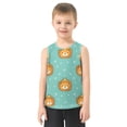 thumbnail image 2 of Cute Lion Heads with Crown Stars Vest Undershirt Tank Top Sleeveless Quick Dry S, 2 of 7