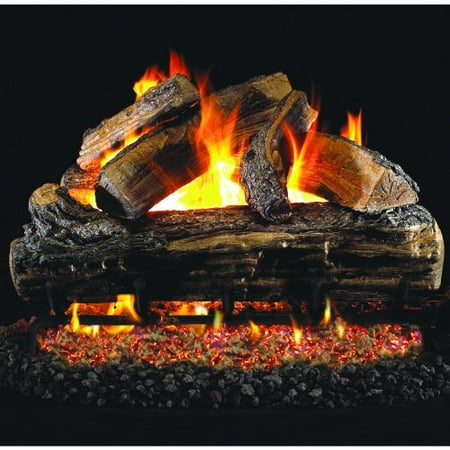 - Peterson Real Fyre 24-inch Split Oak Log Set With Vented Natural Gas G45 Burner - Match Light
