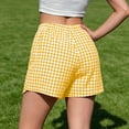 thumbnail image 5 of RQYYD Women's Gingham Wrap Skort Tie Waist Casual Summer Lightweight Breathable Trousers with Hidden Shorts, 5 of 7