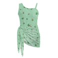 thumbnail image 6 of Tutolipy Roses Pattern Girls One Piece Swimsuit, Polyester Material Adjustable Straps Padded Girls' Sleeveless One-Piece Swimsuit with Skirt for Hawaii 17-18 Years Old, 6 of 10