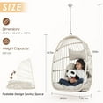 NICESOUL Beige Wicker Hanging Swing Egg Chair Without Stand Outdoor