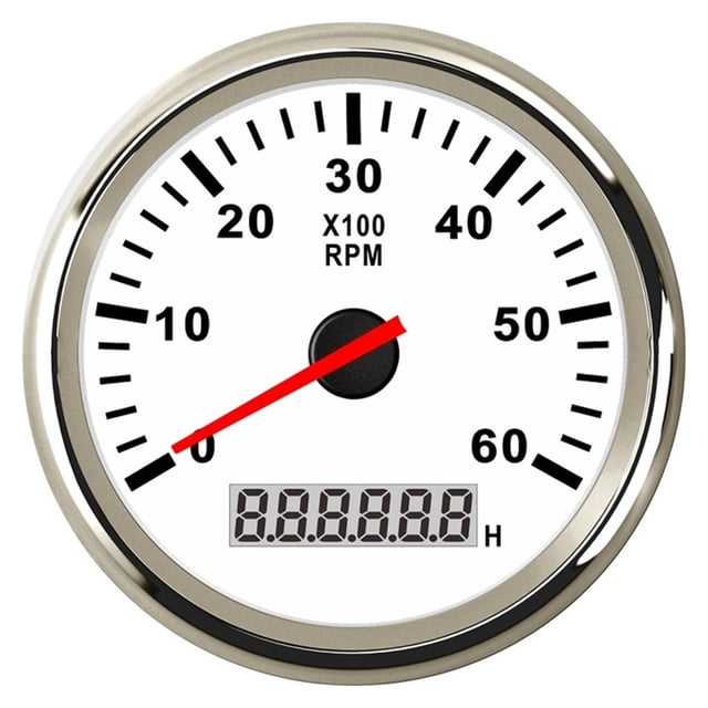 0-3000 4000 6000 RPM Tachometer Marine 85mm Tacho Meter Gauge With LCD Hour Meter 12V/24V Red Backlight For Car Boat Truck Auto